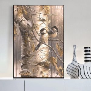 Branch Bird On Canvas DIY Pictures By Numbers